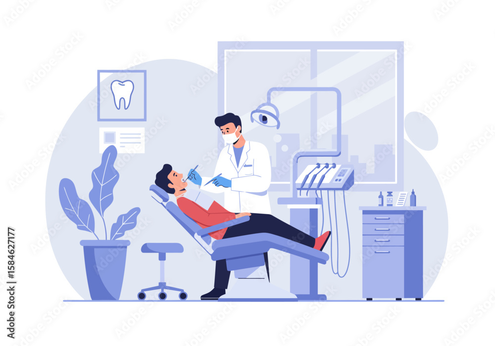 Dental Examination Dentist Treating Patient in Clinic - Healthy Smile and Oral Hygiene for a Brighter Future Dental Examination Dentist Treating Patient in Clinic - Healthy Smile and Oral Hygiene for a Brighter Future