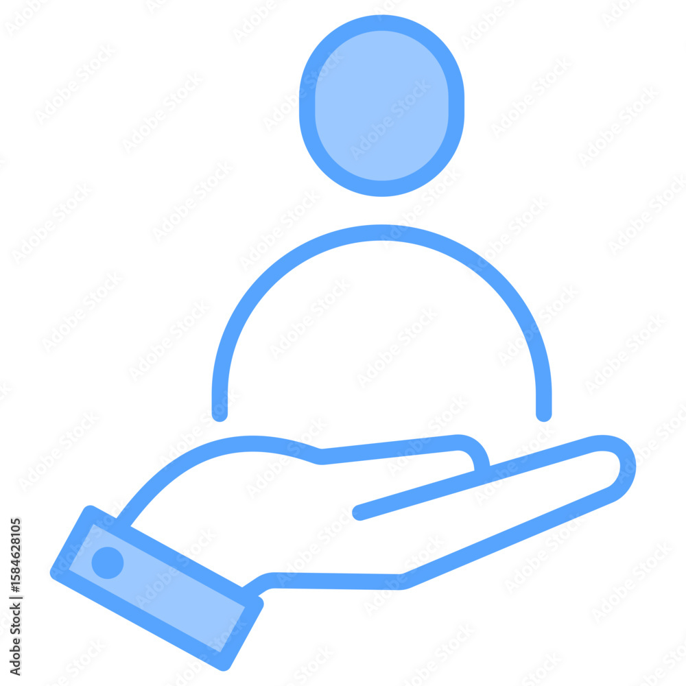 Customer Blue Icon Customer Blue Icon