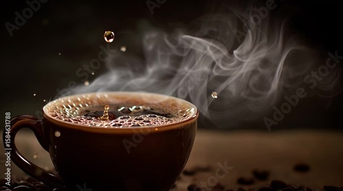 Coffee being poured into a cup