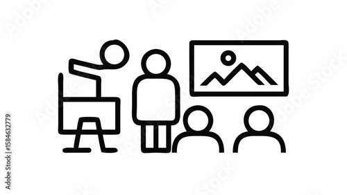 Mentoring or coaching session with person guiding another at desk

