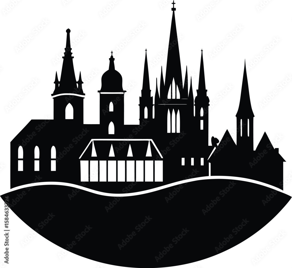 Obraz premium vector illustration of a castle