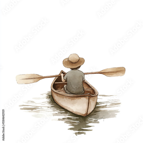 a man Canoeing
