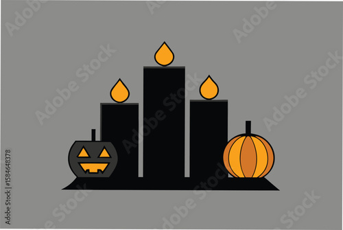 halloween card with pumpkin