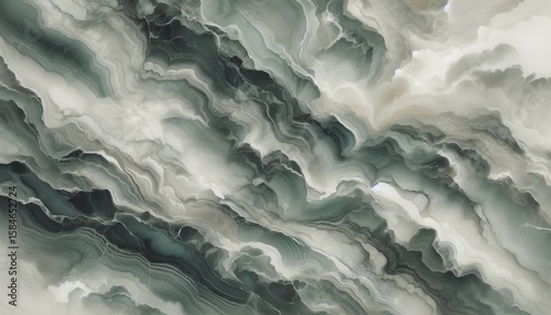Verde Fumo Soft muted green gray marble with subtle darker veini