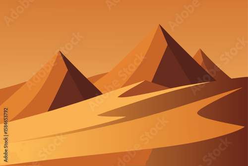vector illustration of a mountain landscape