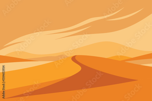 sunset in the desert
