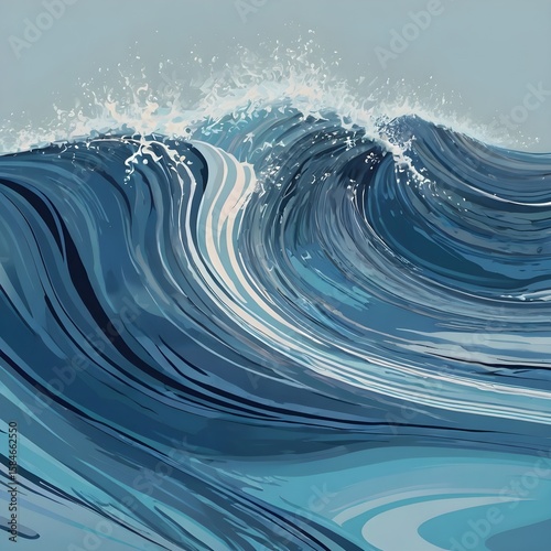 Waves in Rhythm
Gentle abstract waves flowing in harmony, cool blue tones, abstract curves, symmetry and balance, meditative style, vector background