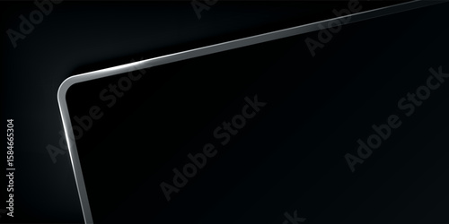 3D gadget frame shines on the dark background.