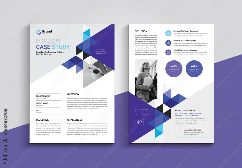 Creative Case Study Flyer Template Stock Template | Adobe Stock