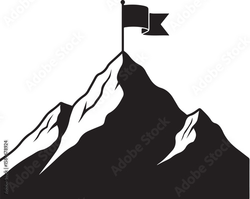 Mountain Peak Achievement A Symbolic Representation of Success Triumph and Overcoming Obstacles A Visual Metaphor for Ambition Drive and the Pursuit of Excellence