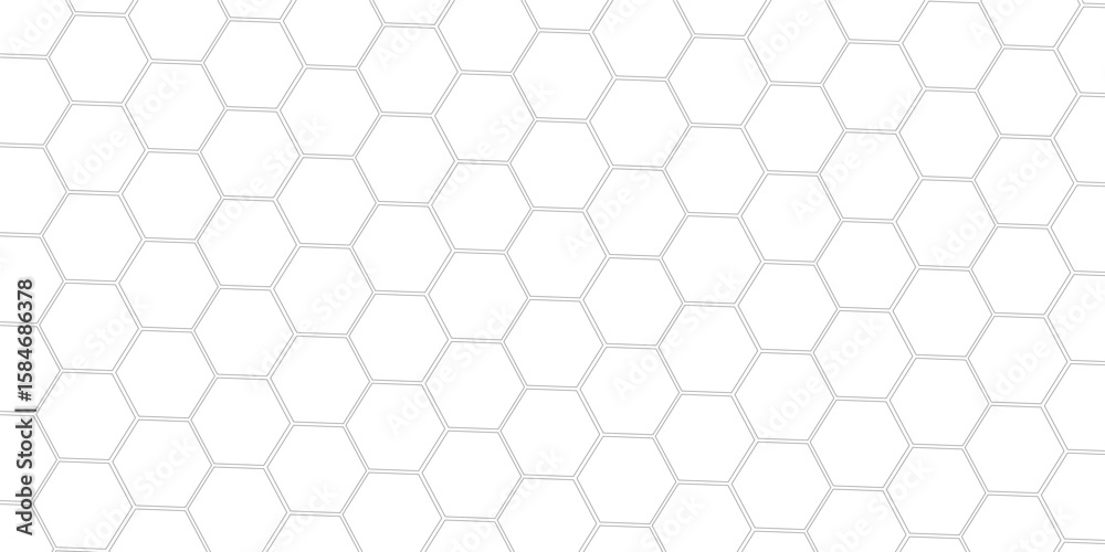 Naklejka premium Abstract technology white geometric hexagon on transparent concept design honeycomb shape vector. honeycomb hexagonal background. Hexagon shape, white, shiny gray. hexagon pattern shape.