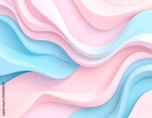 Unicorn Dream Waves - Magical Pastel Flow Art for Girls' Bedrooms & Fantasy-Themed Retail Spaces