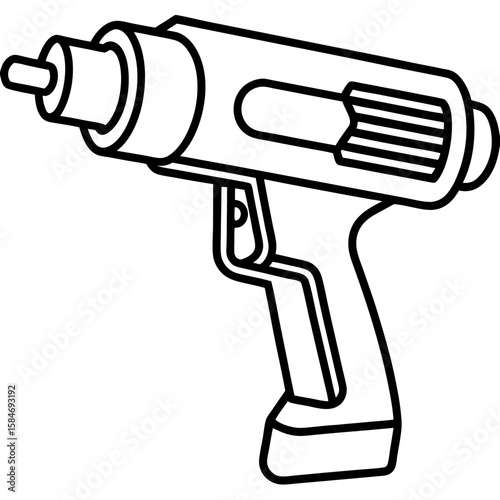 Minimalist Heat Gun Vector Design