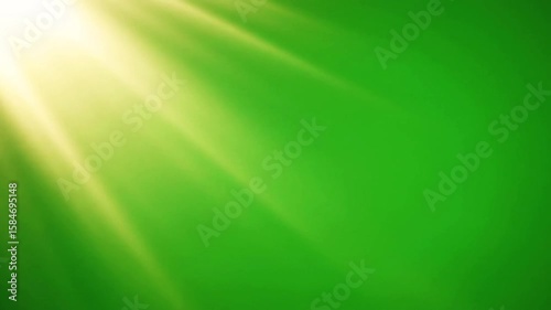 Sun Light Flare Burst with Green Screen Background – Left Aligned