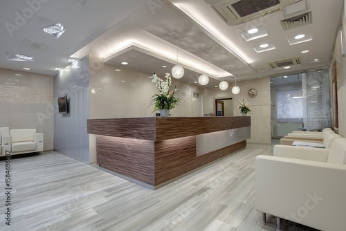 Modern office lobby interior design reception area waiting room decor