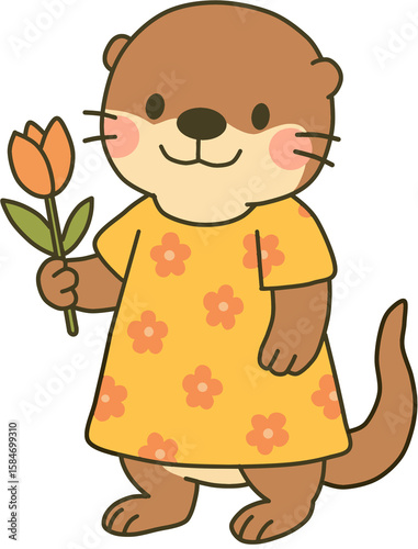 Seasonal Otter Character Illustration Collection (Cute Animal Art)사계절 수달 캐릭터 일러스트 모음 (귀여운 동물 그림)