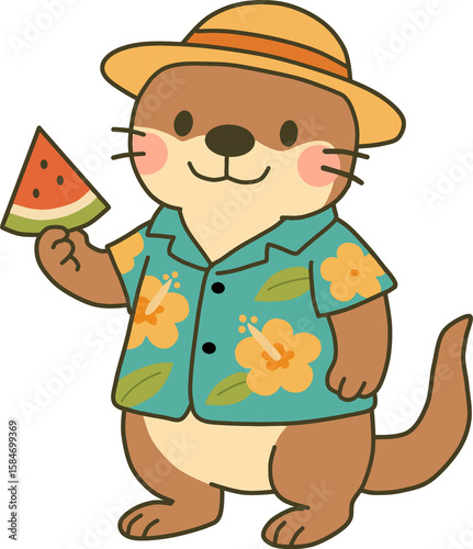 Seasonal Otter Character Illustration Collection (Cute Animal Art)사계절 수달 캐릭터 일러스트 모음 (귀여운 동물 그림)