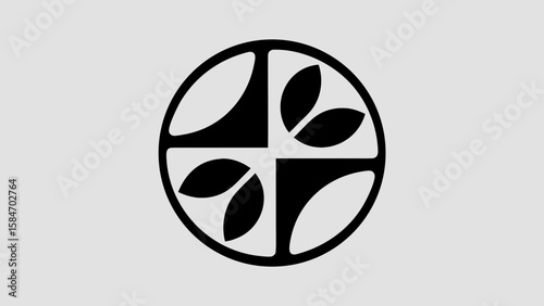 In circle symbolic design 