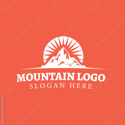  Mountain Outdoor Logo royalty-free images