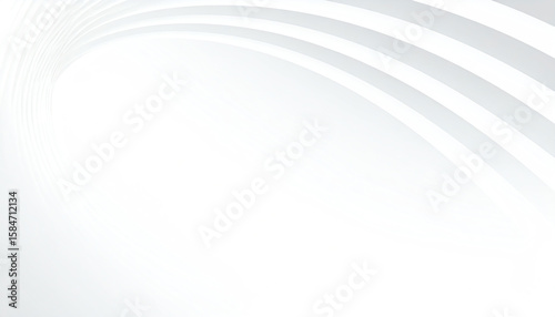Abstract design featuring smooth, flowing lines on a white background, creating a sense of depth and movement