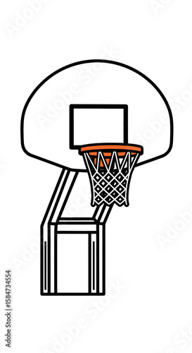 Basketball Hoop Backboard Net Icon Vector