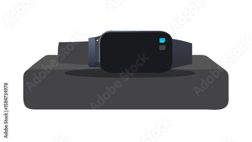 Modern smartwatch on display stand for technology enthusiasts and wearable device product showcase design