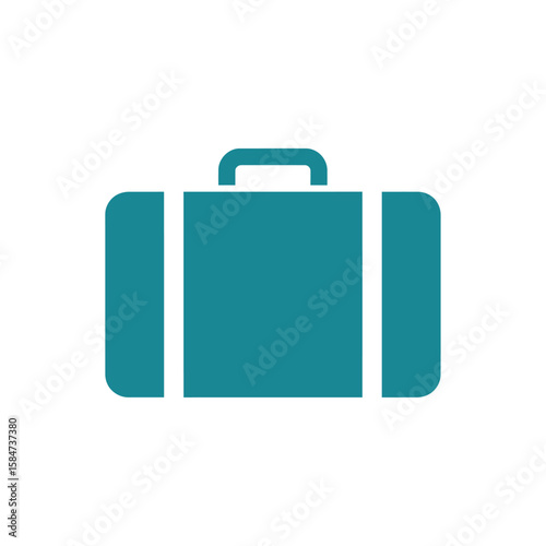 Travel Suitcase Luggage Flat Icon Vector
