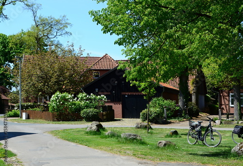 Billede på lærred Historical Farm in the Village Wieckenberg, Lower Saxony