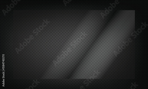 16:9 vector image of a mirror reflection, suitable for application on glass, plastic, or acrylic window surfaces. Offers a glossy, luminous appearance with bright highlights and transparency