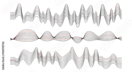 Visualizing Sound Waveforms Diverse Patterns Abstract Digital Audio Representation Artistic Frequency Modulation Data Visualization