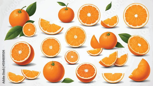 Oranges Fruit Vector