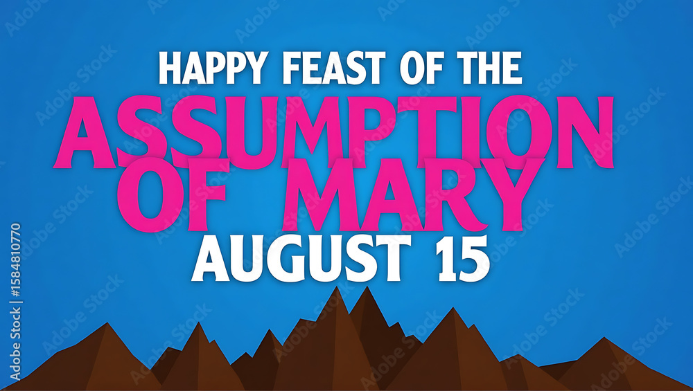 Obraz premium Happy Feast of the Assumption of Mary August 15 image