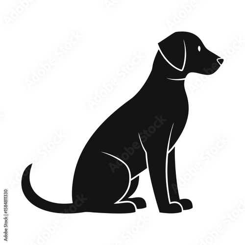 Sitting Dog Silhouette