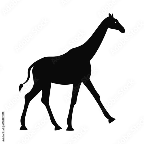 Walking Giraffe Silhouette