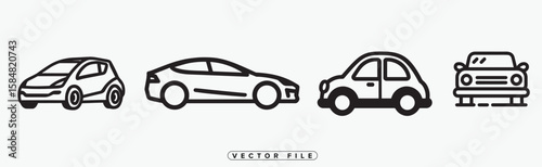 Car Collision Icon Vector Illustration Accident Crash Auto Insurance Safety