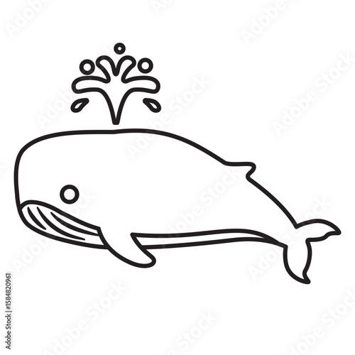 クジラの線画