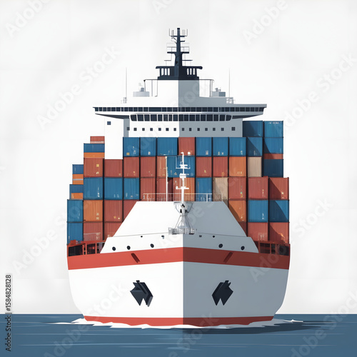 Oceanic Freight Carrier A Contemporary Cargo Ship Designed for International Commerce