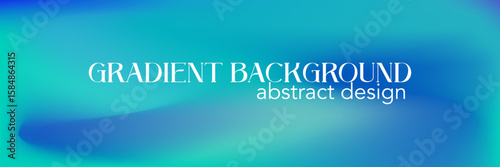Gradient mesh aqua marine smooth background. Blue gradient mesh aquamarine teal abstract design. Emerald color bg. Vector illustration