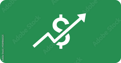 Upward trending dollar sign graph depicting financial growth and positive economic progress.