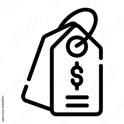 sale tag Line Icon