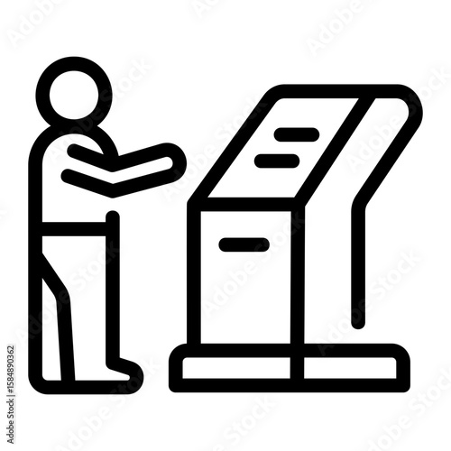 atm machine Line Icon