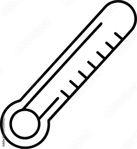 thermometers icon line art vector illustration on transparent background