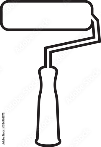 Tool repair and service outline icon. Working Engineering illustration. Instrument construction vector. Maintenance mechanic hardware symbol fix support equipment isolated on transparent background.