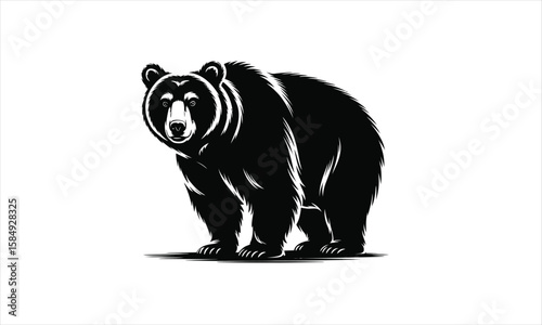 Bear graphic design silhouette