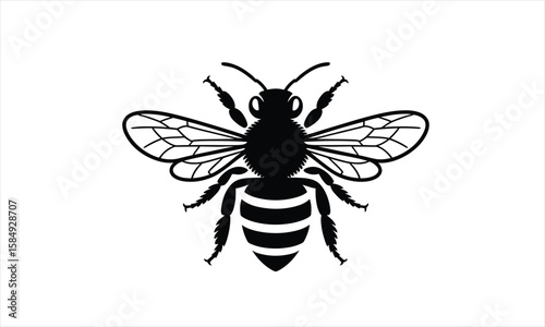 Stylized insect graphic design silhouette