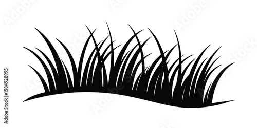 grass silhouette vector