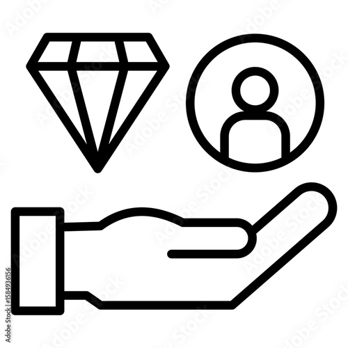 Customer Value Icon Element For Design