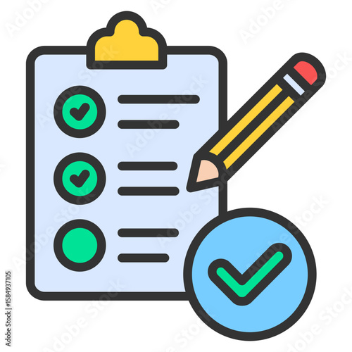 Learning Test Icon Element For Design