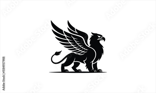 Mythical griffin creature silhouette