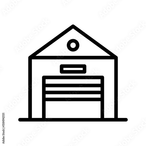 Garage icon. Icon, vehicle, carport, storage, car, car vector illustration. Garage editable stroke icon. vector eps 10